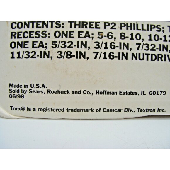 NEW Craftsman 30 Pc Screwdriver Bit Set w/ Storage Case Red 925633 NOS Seal Vtg - Picture 10 of 11